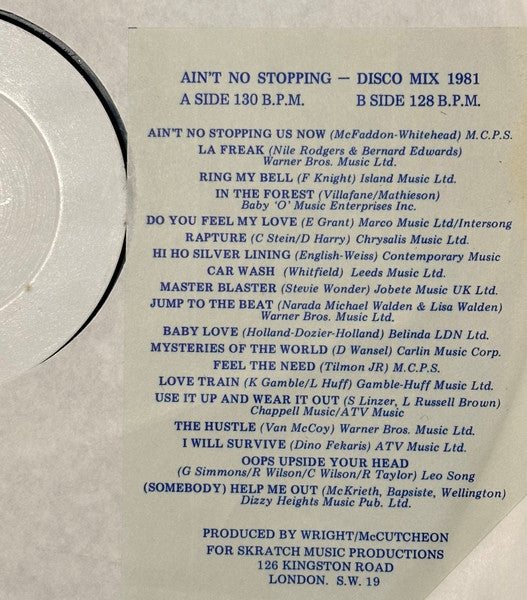 Enigma (2) : Ain't No Stopping - Disco Mix 1981 (12", Mixed, W/Lbl)