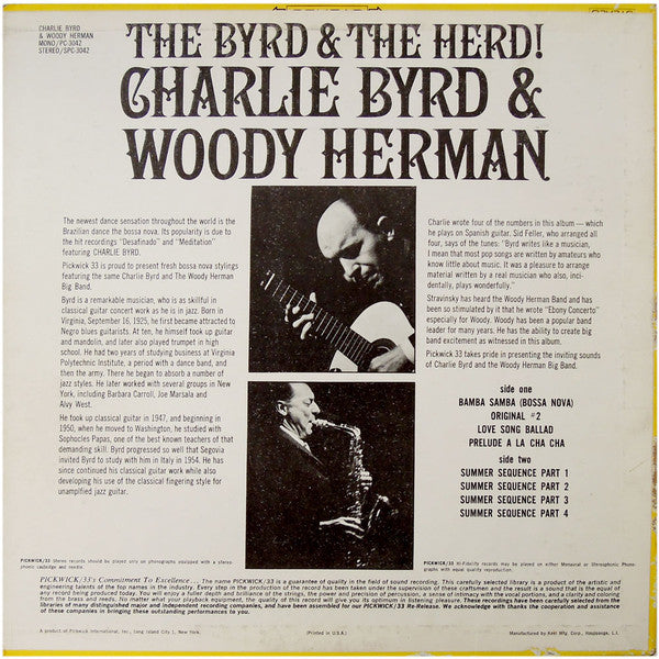 Charlie Byrd & Woody Herman : The Byrd & The Herd (LP, Mono)
