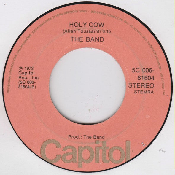 The Band : Third Man Theme (7", Single)