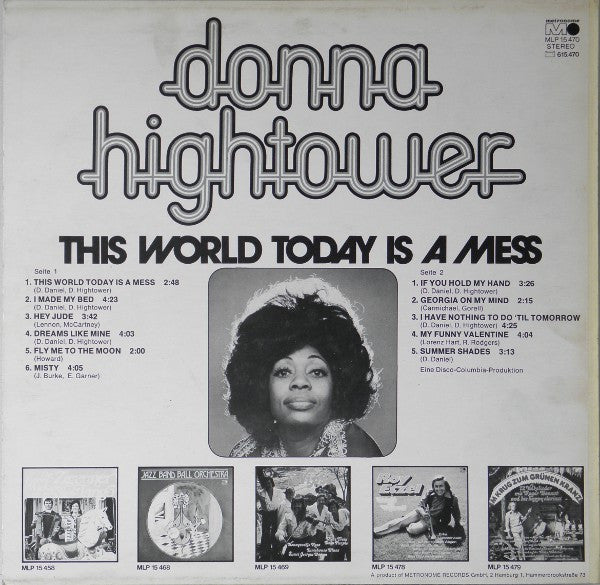 Donna Hightower : This World Today Is A Mess (LP, Album)
