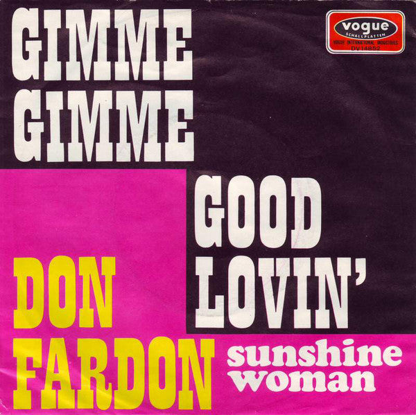 Don Fardon : Gimme Gimme Good Lovin' (7", Single)