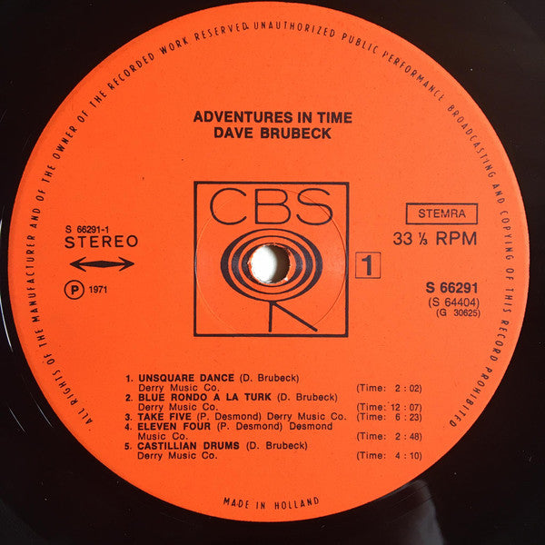 Dave Brubeck : Adventures In Time (2xLP, Comp)