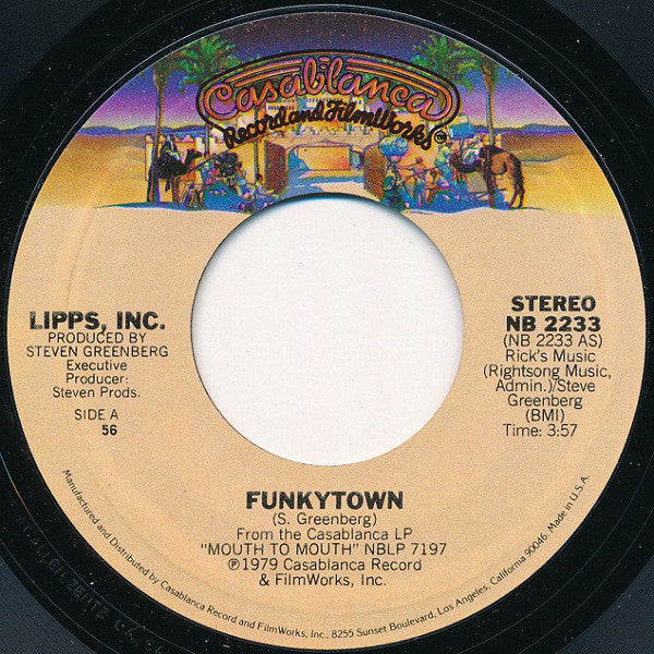 Lipps, Inc. : Funkytown  (7", Single, Styrene, 56)