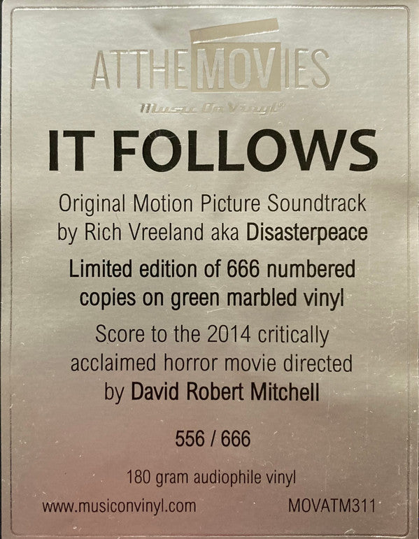 Disasterpeace : It Follows  (LP, Album, Ltd, Num, RE, Gre)
