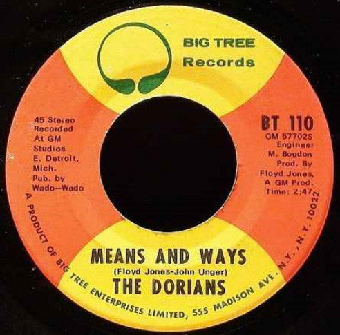 The Dorians : Means And Ways / Help For My Waiting (7", RE)