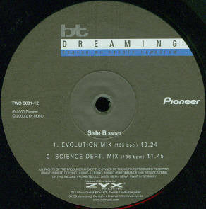 BT Featuring Kirsty Hawkshaw : Dreaming (12")