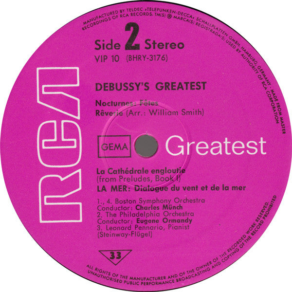 Claude Debussy : Debussy's Greatest (LP, Comp)
