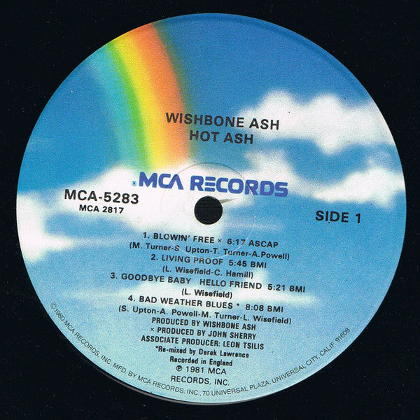 Wishbone Ash : Hot Ash Live (LP, Album, Glo)