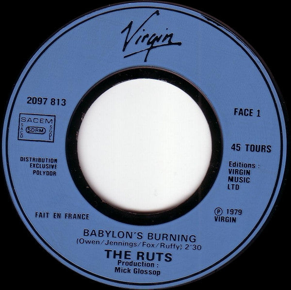 The Ruts : Babylon's Burning (7", Single)