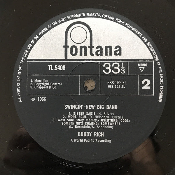 Buddy Rich : Swingin' New Big Band (LP, Album, Mono)