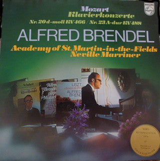 Wolfgang Amadeus Mozart - Alfred Brendel - The Academy Of St. Martin-in-the-Fields - Sir Neville Marriner : Klavierkonzerte Nr. 20 D-moll KV 466 / Nr. 23 A-dur KV 488 (LP, Comp)