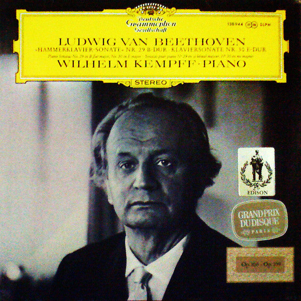 Ludwig van Beethoven - Wilhelm Kempff : »Hammerklavier-Sonate« Nr. 29 B-dur / Klaviersonate Nr. 30 E-dur (LP)