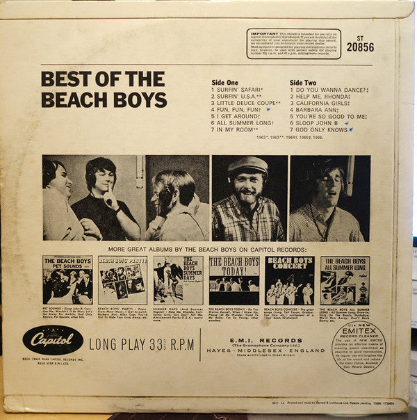 The Beach Boys : Best Of The Beach Boys (LP, Comp)