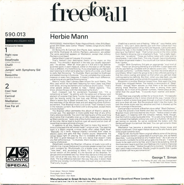 Herbie Mann : Free For All (LP, Album, RE)