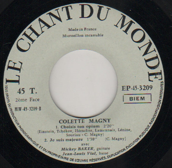 Colette Magny Avec Mickey Baker : Frappe Ton Cœur (7", EP)