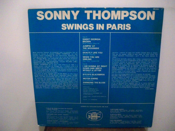 Sonny Thompson : Swings In Paris (LP, Album)