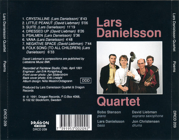 Lars Danielsson Quartet : Poems (CD, Album)