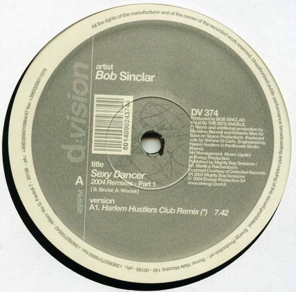 Bob Sinclar : Sexy Dancer (2004 Remixes Part 1) (12")