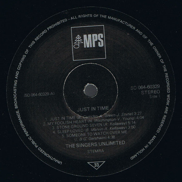 The Singers Unlimited : Just In Time (LP, Album)