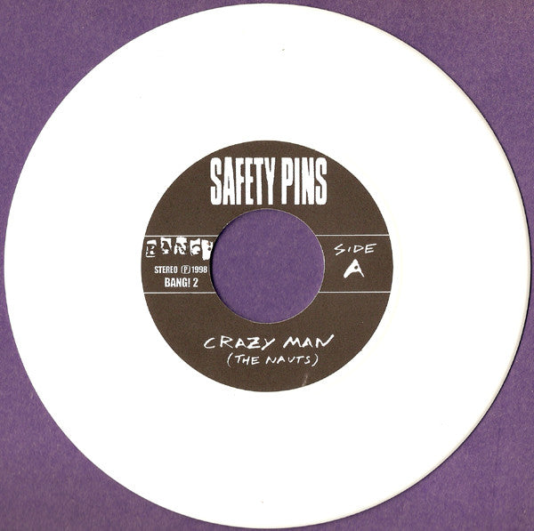Safety Pins : Crazy Man (7", Whi)