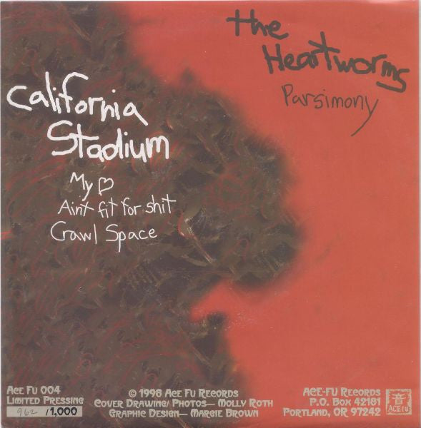 Heartworms / California Stadium : Split (7", Single, Ltd)