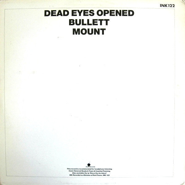 Severed Heads : Dead Eyes Opened (12", Rep)