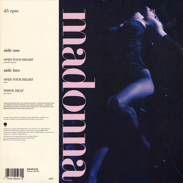 Madonna : Open Your Heart (12", Maxi)