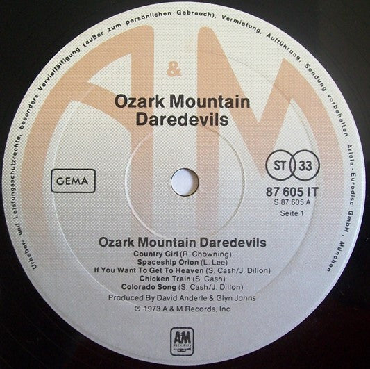 The Ozark Mountain Daredevils : The Ozark Mountain Daredevils (LP, Album)