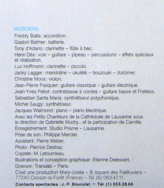 Henri Dès : Cache-Cache Volume 4 - L'Ane Blanc (LP, Album)