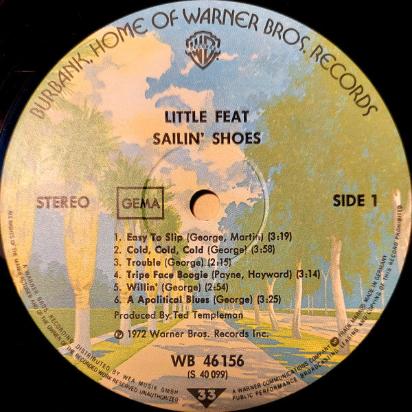 Little Feat : Sailin' Shoes (LP, Album, RE, RP, Bur)