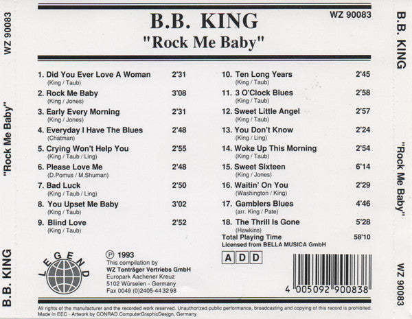 B.B. King : Rock Me Baby (CD, Comp)