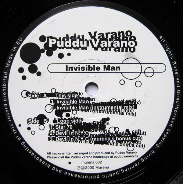 Puddu Varano : Invisible Man (12")