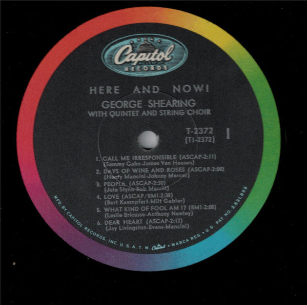 The George Shearing Quintet With String Choir* : Here & Now! (LP, Album, Mono)