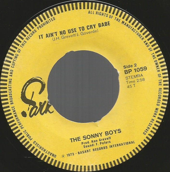 The Sonny Boys : Boom! Boom! Boom! Is Beating My Heart (7", Single)