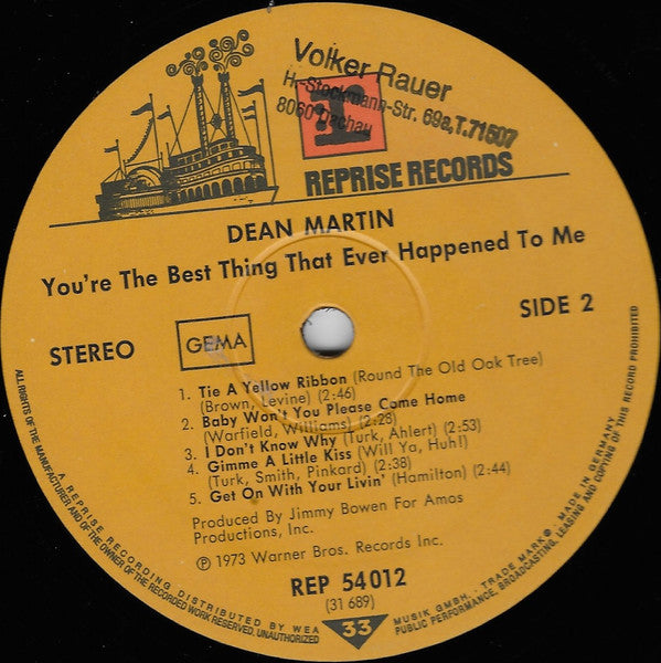Dean Martin : You're The Best Thing That Ever Happened To Me (LP, Album)