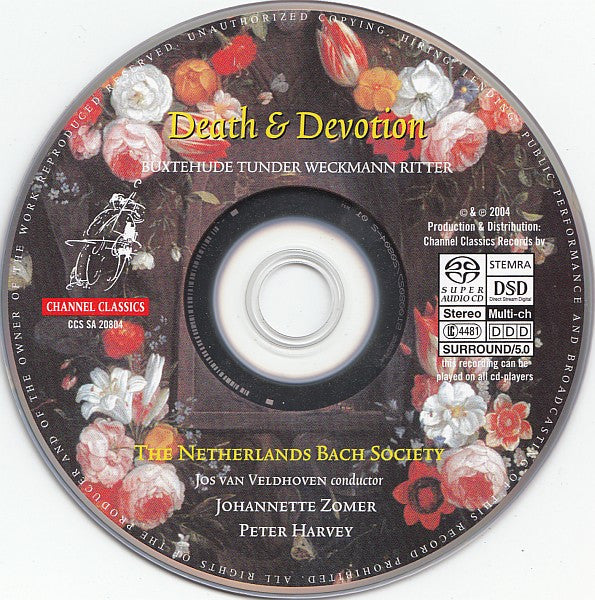 Dieterich Buxtehude, Franz Tunder, Matthias Weckmann, Christian Ritter - Johannette Zomer, Peter Harvey, De Nederlandse Bachvereniging, Jos van Veldhoven : Death & Devotion (SACD, Hybrid, Multichannel, Album, 5.0)