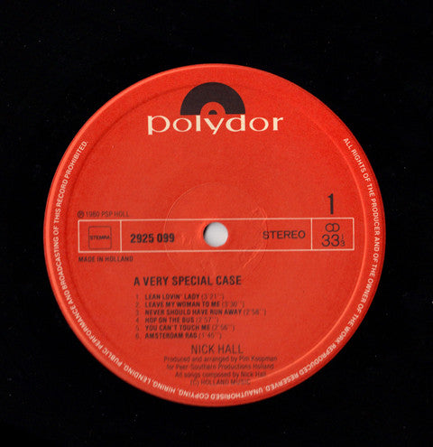Nick Hall (4) : A Very Special Case (LP, Album)