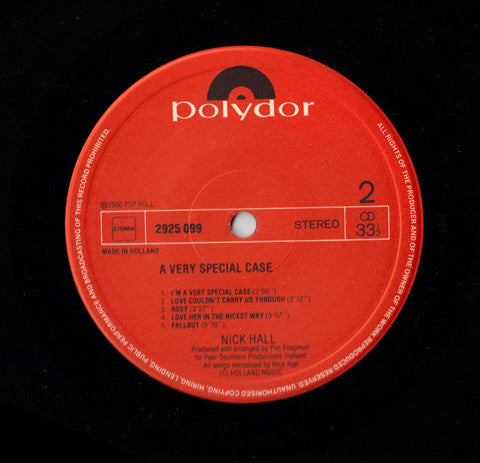 Nick Hall (4) : A Very Special Case (LP, Album)