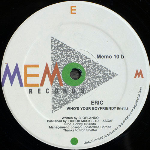 Eric : Who's Your Boyfriend? (12")