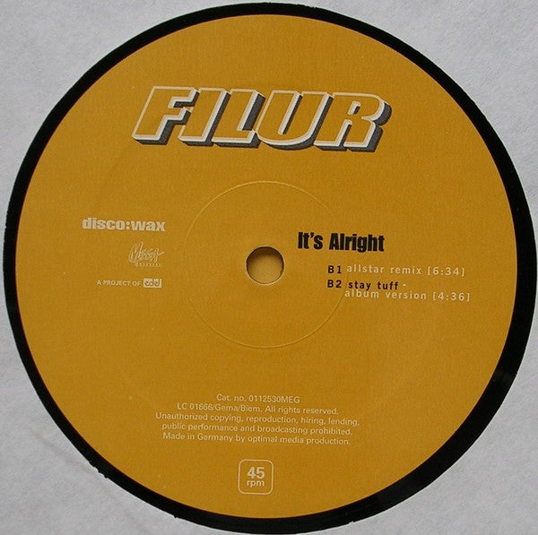 Filur Meets Miss Nellie Ettison* : It's Alright (12")