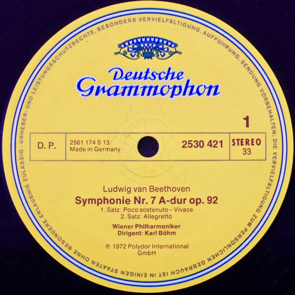 Ludwig Van Beethoven / Wiener Philharmoniker - Karl Böhm : Symphonie Nr. 7 (LP)
