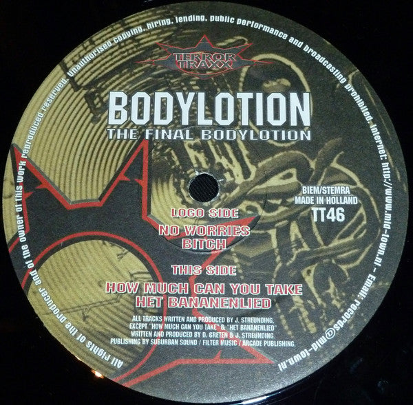 Bodylotion : The Final Bodylotion (12", EP)