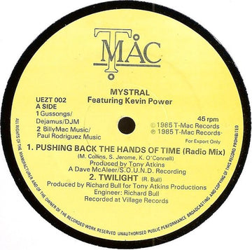 Mystral (3) Featuring Kevin Power : Pushing Back The Hands Of Time (12")