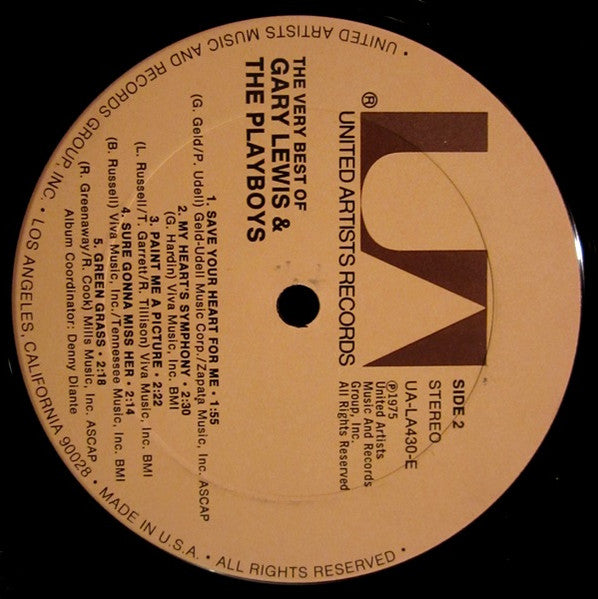 Gary Lewis & The Playboys : The Very Best Of Gary Lewis & The Playboys (LP, Comp)