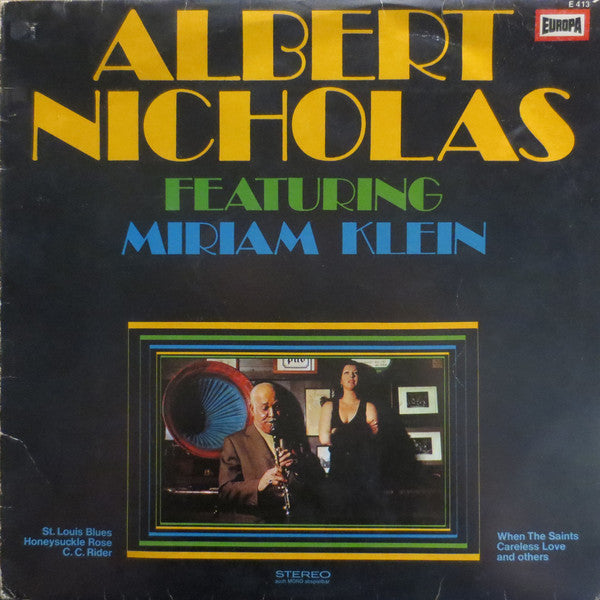 Albert Nicholas Featuring Miriam Klein : Albert Nicholas Featuring Miriam Klein (LP, Album)