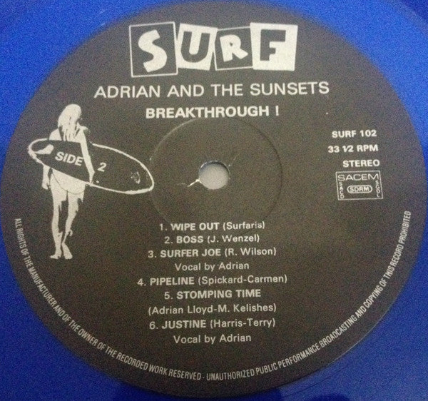 Adrian And The Sunsets : Breakthrough (LP, Album, RE, Blu)