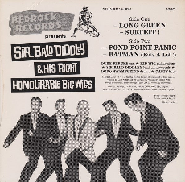 Sir Bald Diddley And His Right Honourable Big Wigs : Beach Party !! (7", EP)