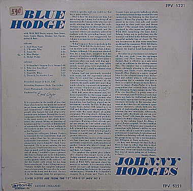 Johnny Hodges : Blue Hodge (7", EP)