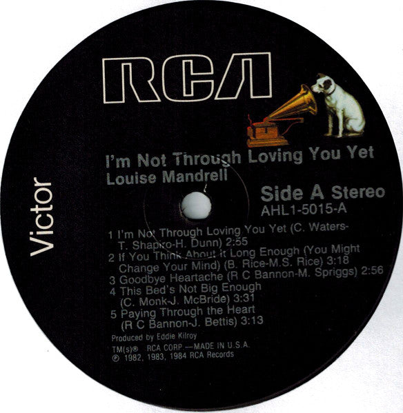 Louise Mandrell : I'm Not Through Loving You Yet (LP, Album, Ind)