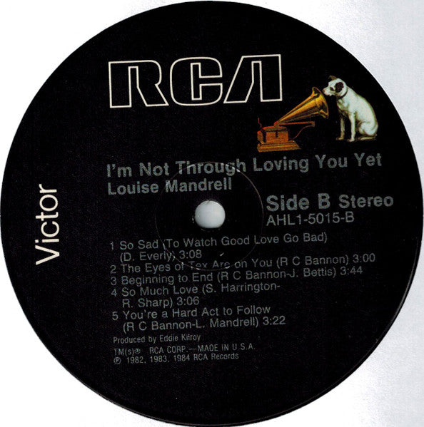 Louise Mandrell : I'm Not Through Loving You Yet (LP, Album, Ind)